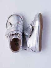 Load image into Gallery viewer, Old Soles Baby Girl&#39;s Silver Ruffle Sneakers
