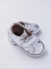 Load image into Gallery viewer, Old Soles Baby Girl&#39;s Silver Ruffle Sneakers
