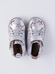 Old Soles Baby Girl's Silver High Top Sneakers