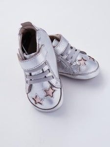 Old Soles Baby Girl's Silver High Top Sneakers