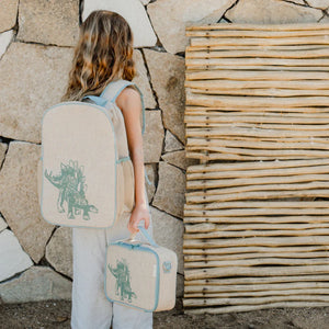 So Young Green Stegosaurus Grade School Backpack
