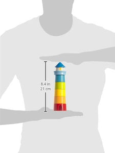 Haba - Lighthouse Wooden Rainbow Stacker - 8 Piece Set