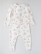 Load image into Gallery viewer, Baby girl&#39;s zip footie onesie
