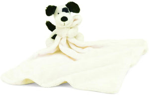 Jellycat - Bashful Black and Cream Puppy Baby Security Blanket