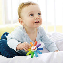 Load image into Gallery viewer, Haba -  Rainbow Sun Wooden Clutching Toy Rattle &amp; Teether
