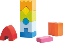 Load image into Gallery viewer, Haba - Rainbow Rocket 9 Piece Wooden Stacking Play Set
