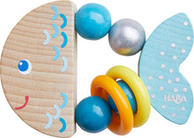 Load image into Gallery viewer, Haba -  Rattle fish Wooden Clutching Toy with Plastic Rings
