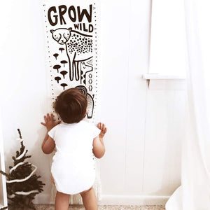 Wee Gallery Canvas Growth Chart - Safari