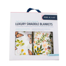 Load image into Gallery viewer, Bebe Au Lait Bamboo Blend Swaddle Set - Butterfly/Flutterby
