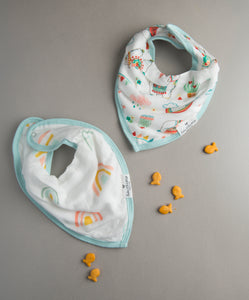 Loulou Lollipop Muslin Bandana Bib - Llama