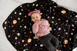 Loulou Lollipop Muslin Quilt Blanket - Planets