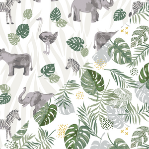 Bebe Au Lait Muslin Bebe Snuggle Blanket - Jungle/Rainforst