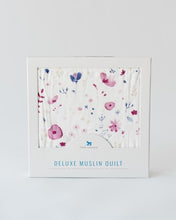 Load image into Gallery viewer, Deluxe Muslin Baby Quilt - Fairy Garden
