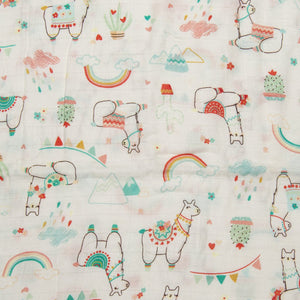 Loulou Lollipop Muslin Swaddle Blanket - Llama
