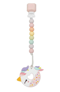 Loulou Lollipop Baby Teether - Pink Donut Unicorn Silicone Teether Set