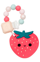 Load image into Gallery viewer, Loulou Lollipop Baby Teether - Strawberry Silicone Teether set
