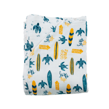Load image into Gallery viewer, Bebe Au Lait Luxury Muslin Super Snuggle Blanket - Surf + Sea (Toddler +)
