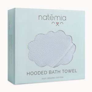 Natemia - Organic Cotton Hooded Towel for Babies & Toddlers in Blue