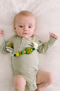 Loulou Lollipop Pacifier Clip - Avocado