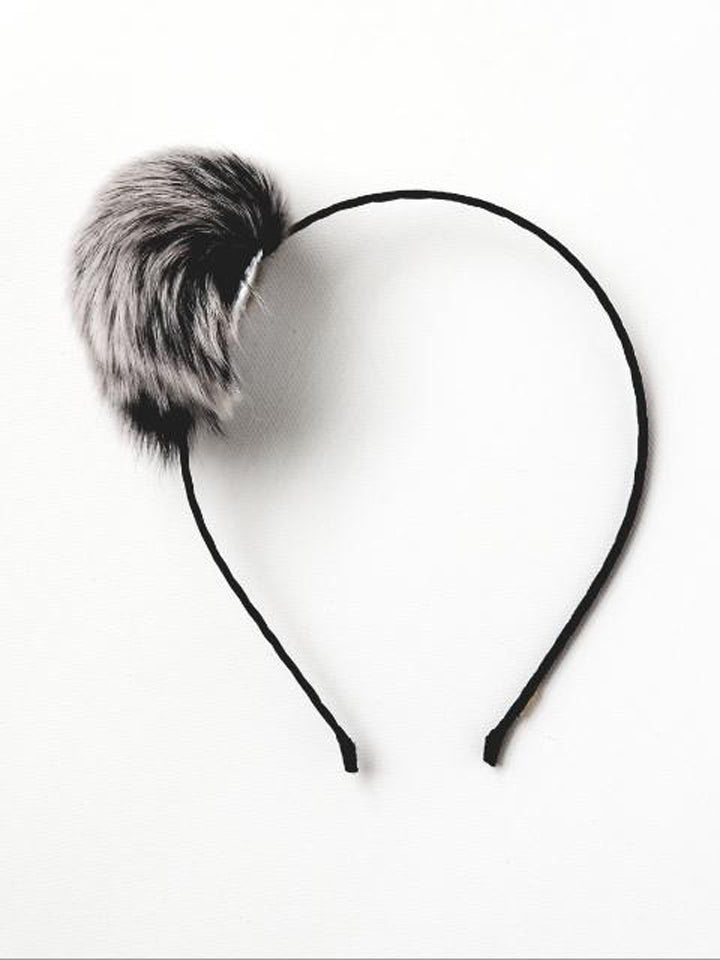 Girl's fur pom-pom headband