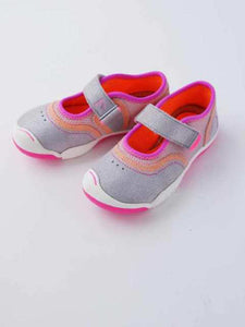 Plae Girl's Silver/Pink Mary Jane