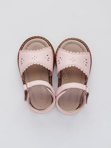 Girl's pink cut-outs sandals