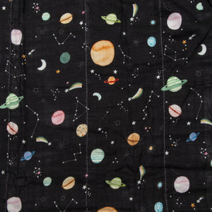 Loulou Lollipop Muslin Quilt Blanket - Planets