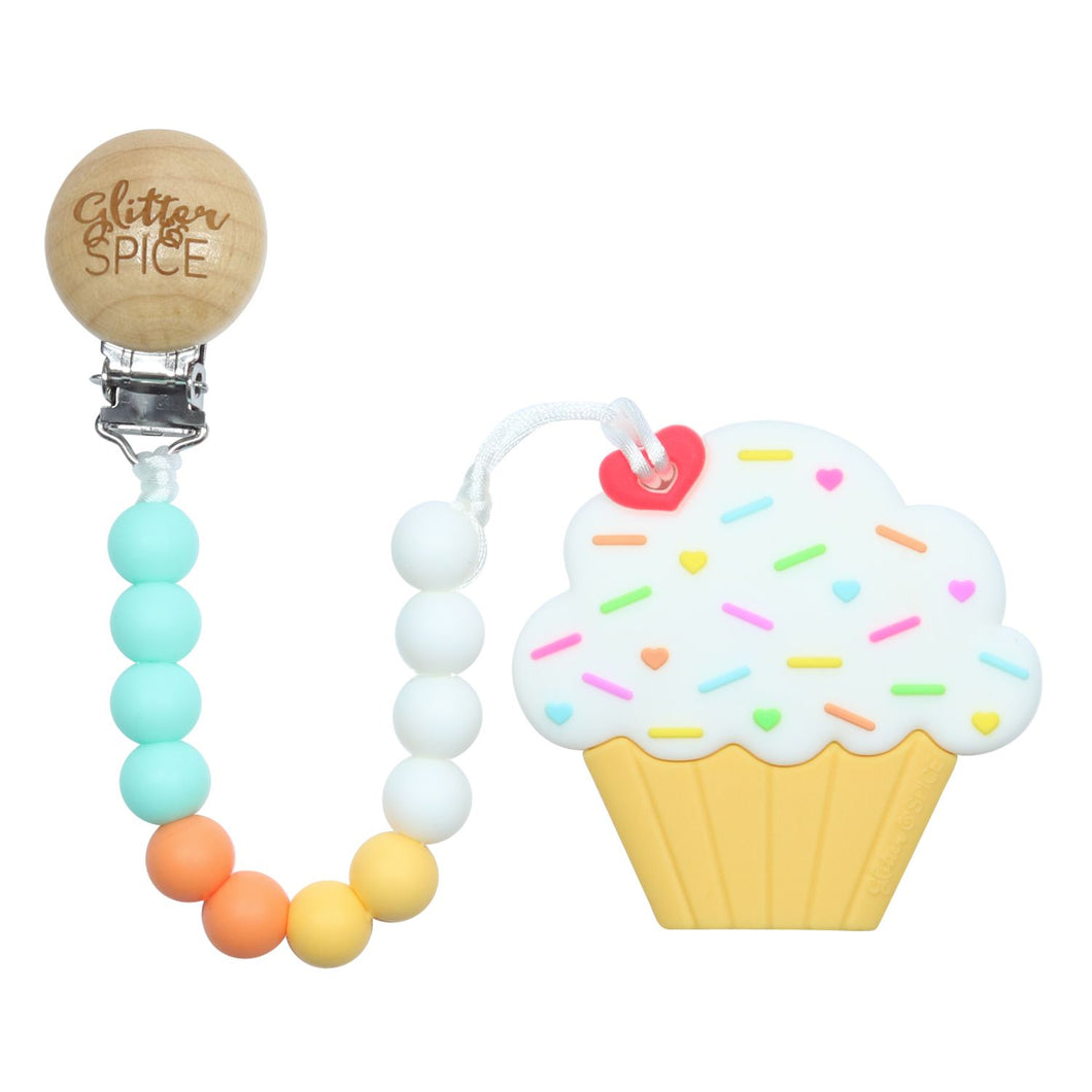 Glitter & Spice Cupcake Teether - Creamsicle