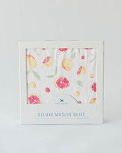 Load image into Gallery viewer, Deluxe Muslin baby Quilt - Grapefruit
